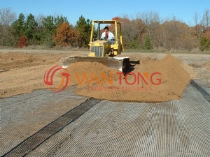 Glass fiber grid construction